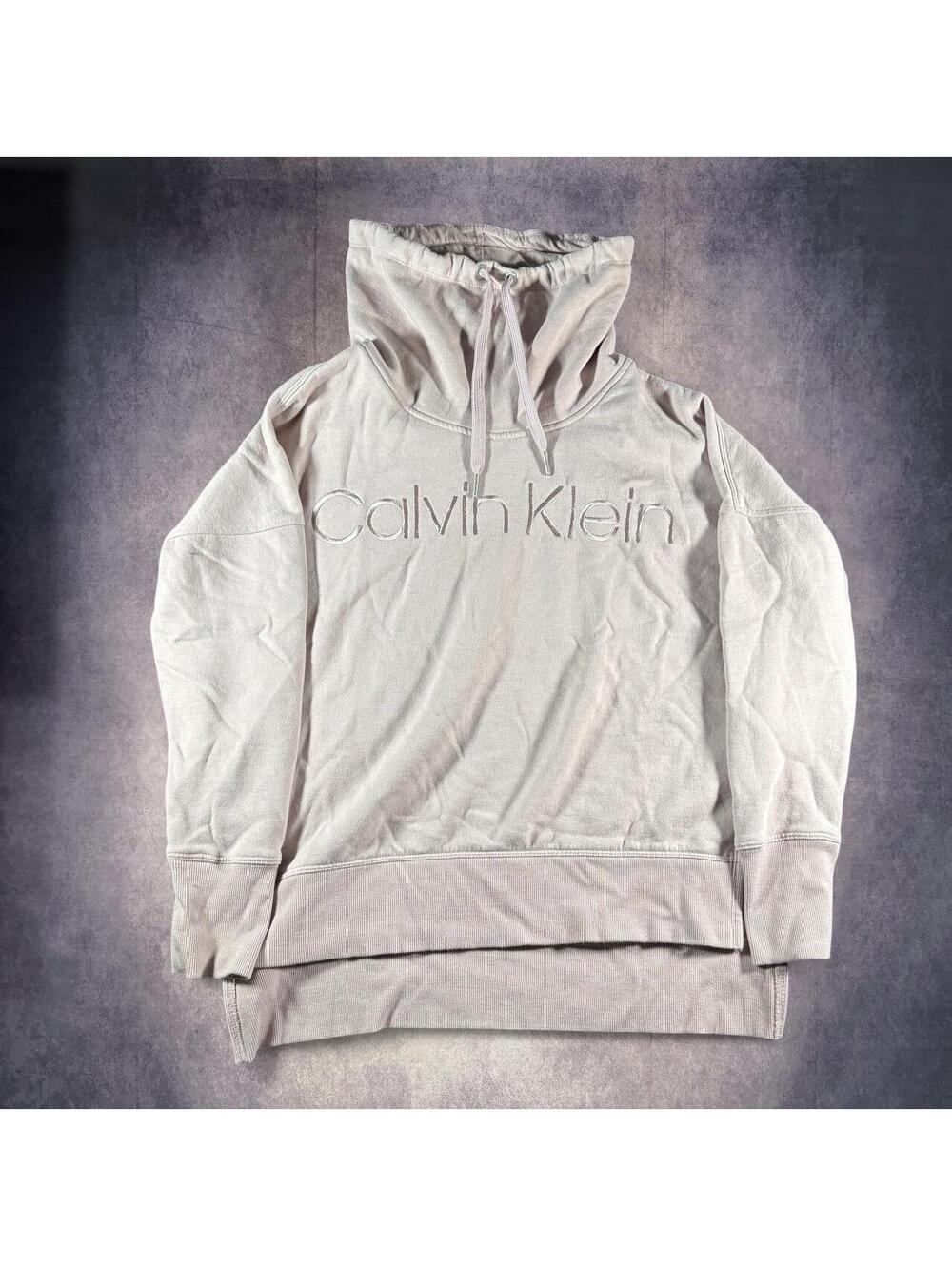 Calvin Klein Women's Embossed Logo Funnel-Neck Sweatshirt